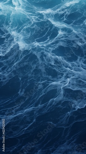 Dark ocean waves. Generative AI © BraveSpirit
