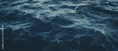 Dark ocean waves. Generative AI © BraveSpirit