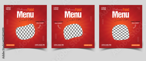 Food Social Media Post Template Design