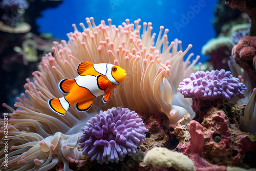 Fototapeta clownfish in anemone