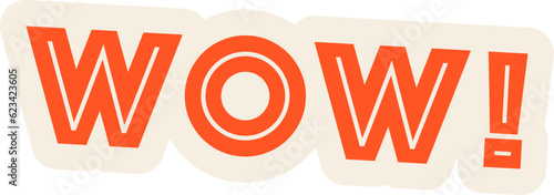Wow Lettering Sticker