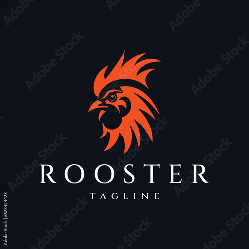 Rooster logo design vector illustration