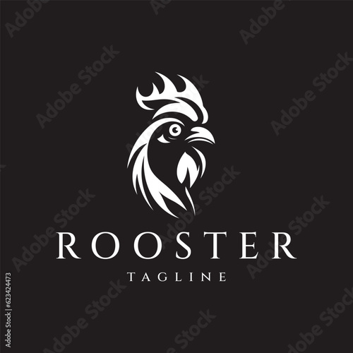 Rooster logo design vector illustration