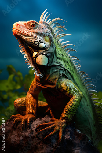 Iguana lizard in nature