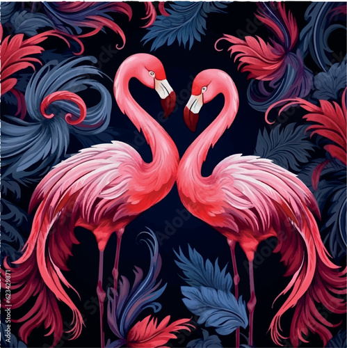 flamingos vectorial
