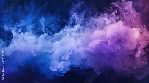 Color mist purple and blue on background, Color smoke blend, Abstract banner.