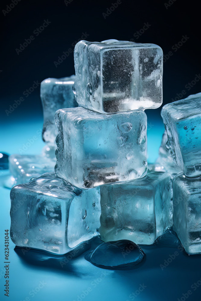 Ice Cubes AI generated Graphic Design Ice Cubes AI generated Graphic Design