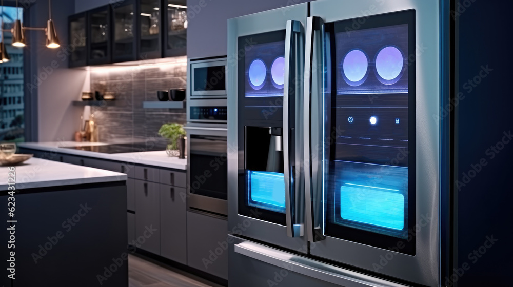 Kitchen with smart appliances, Smart Kitchen Design Modern Kitchen. Kitchen with smart appliances, Smart Kitchen Design Modern Kitchen.