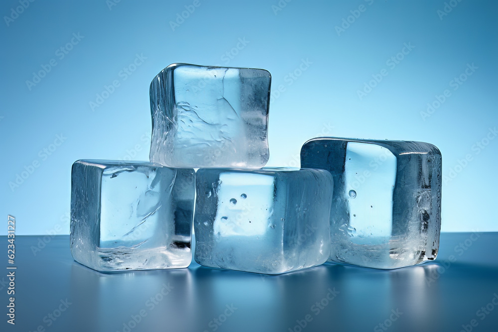 Ice Cubes AI generated Graphic Design