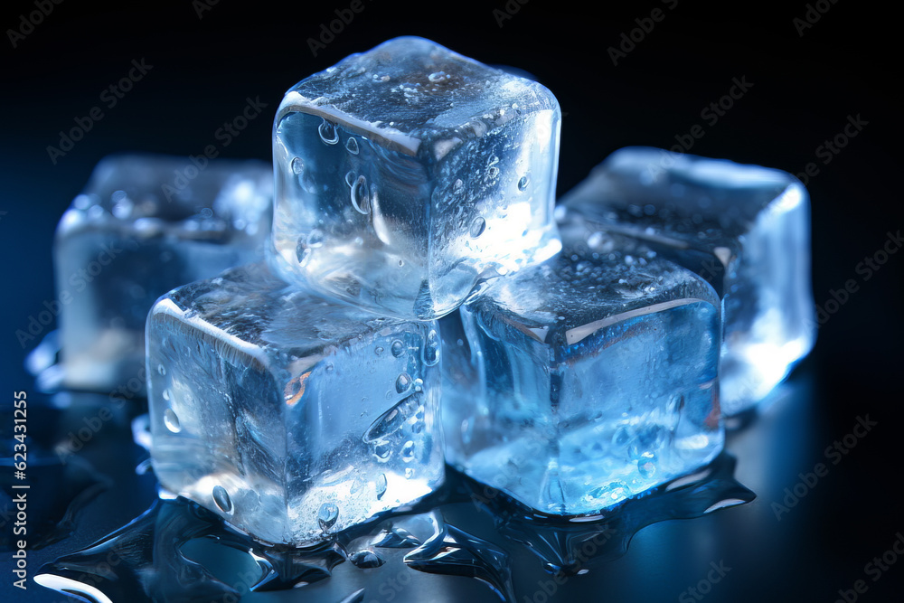 Ice Cubes AI generated Graphic Design Ice Cubes AI generated Graphic Design