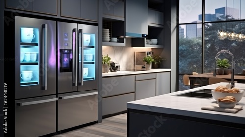 Kitchen with smart appliances  Smart Kitchen Design Modern Kitchen.