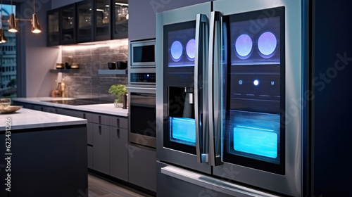 Kitchen with smart appliances, Smart Kitchen Design Modern Kitchen.