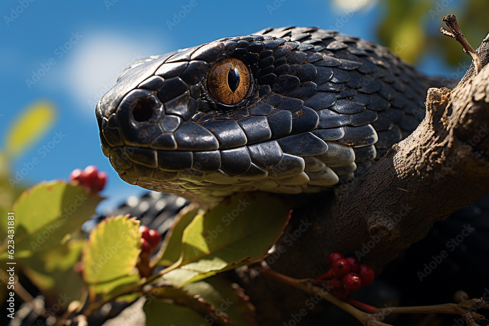 Fototapeta premium snake on a tree