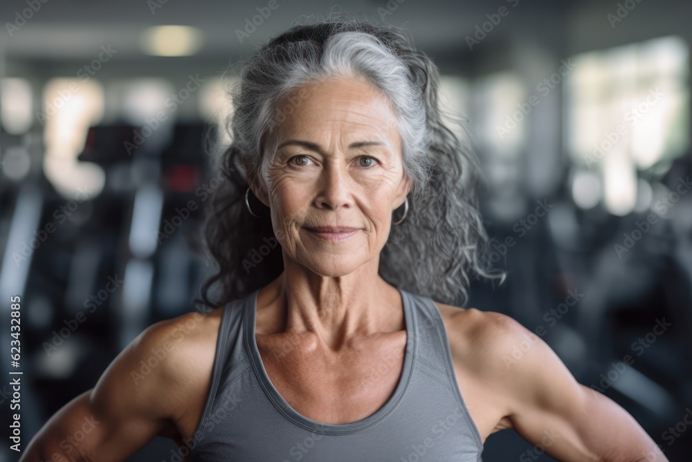 Portrait of senior lady, woman working out gym fitness, fitness concept, woman. Senior healthy lifestyle