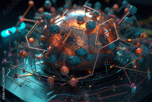 abstract molecular digital world generative ai
