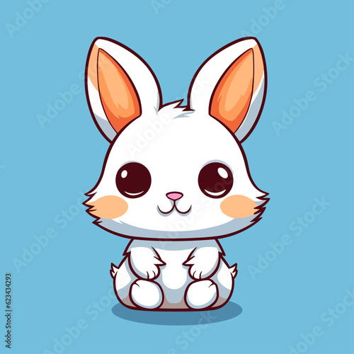 Cute Cartoon Hare - Playful Bunny Illustration. Vector Clipart of a Swift Runner and Adorable Woodland Creature for Children and Baby