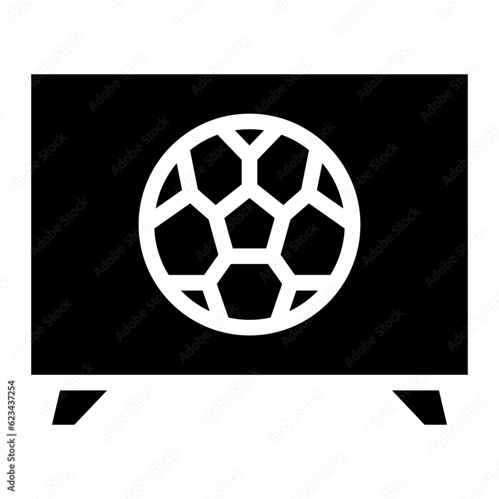 Fototapeta premium soccer ball glyph 
