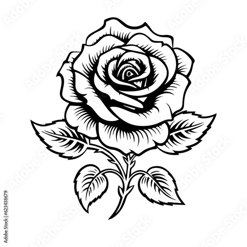 rose flower vector illustration