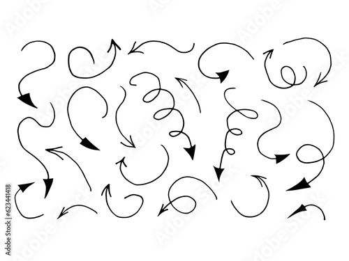 A set of handdrawn arrows for designers