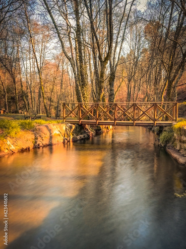 Varzea leisure park on the banks of the Uima River, Pigeiros, Santa Maria da Feira, Portugal photo