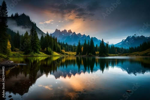 lake and mountains © Pretty Panda