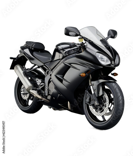 Speed Demon: Sport Motorbike on Transparent Background