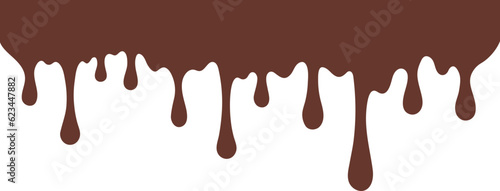 Melted Chocolate Dripping Border Illustration