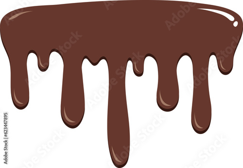 Melted Chocolate Dripping Illustration