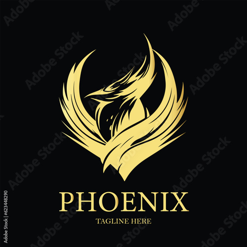 luxury Phoenix logo template vector illustration