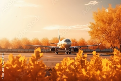 plane autumn view landscape