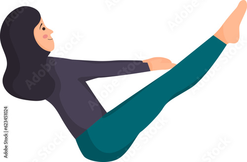 Navasana yoga asana pose illustration photo