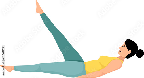 Supta yoga asana pose illustration