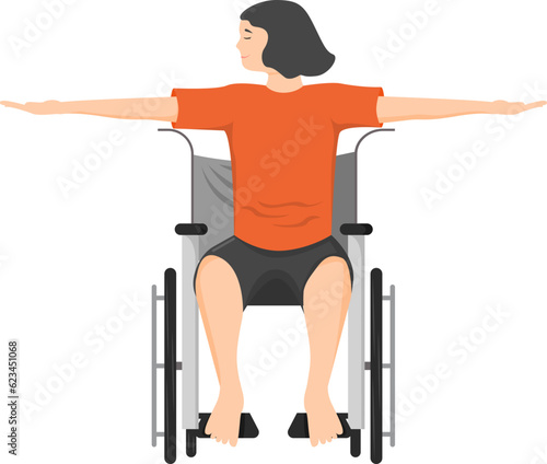 warrior yoga asana pose illustration