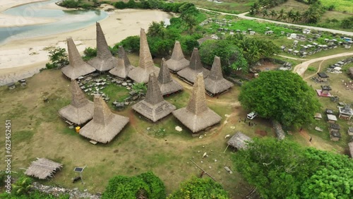 Aerial view of traditional house of 