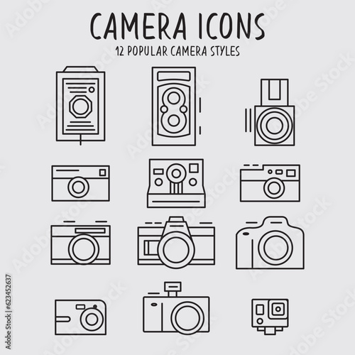 camera icons vector