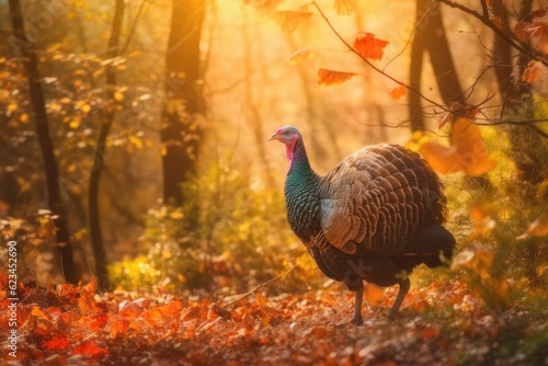 turkey bird animal at autumn forest park © Daunhijauxx