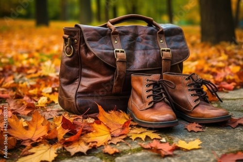 handbag and boots, autumn accessories 