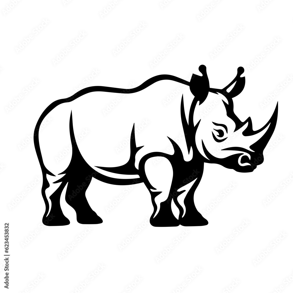 rhino silhouette illustration rhino silhouette illustration