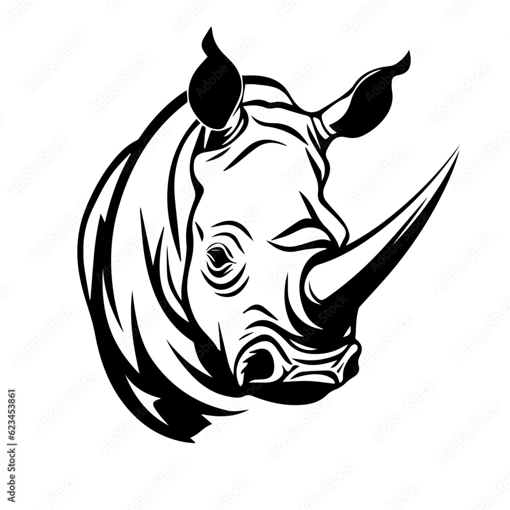 rhino silhouette illustration rhino silhouette illustration
