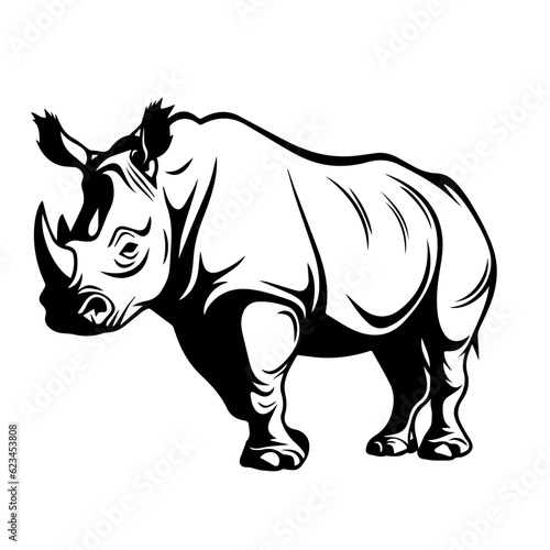 rhino silhouette illustration 