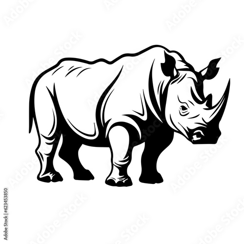 rhino silhouette illustration 