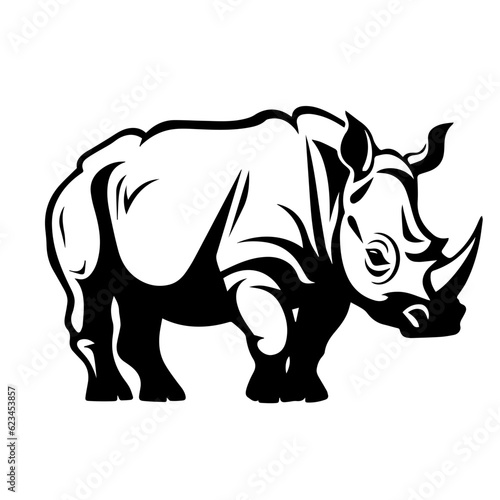 rhino silhouette illustration 