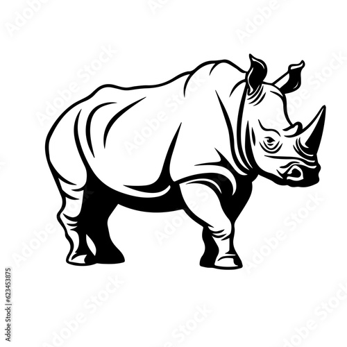 rhino silhouette illustration 