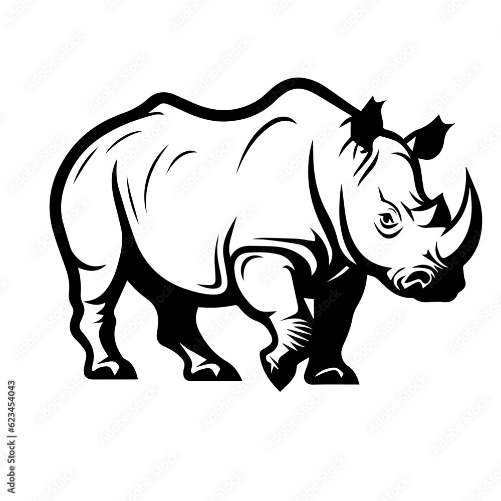 rhino silhouette illustration rhino silhouette illustration