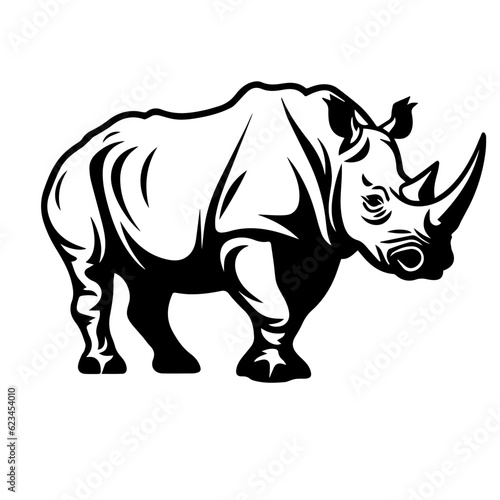 rhino silhouette illustration 
