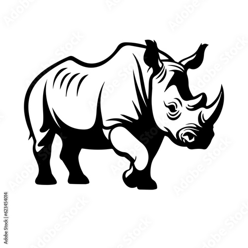 rhino silhouette illustration  © DLC Studio