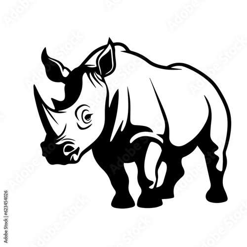rhino silhouette illustration 