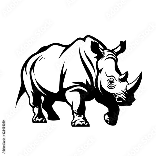 rhino silhouette illustration 