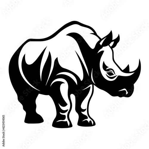 rhino silhouette illustration 