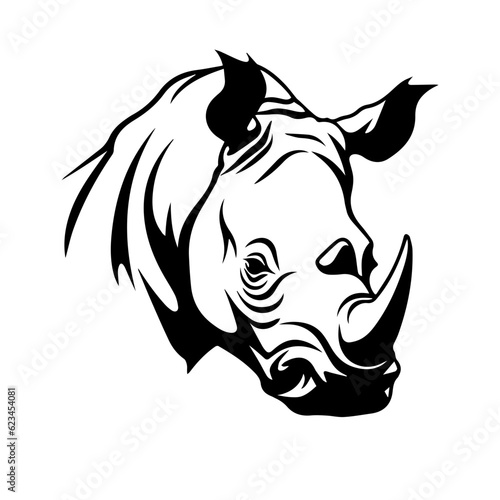 rhino silhouette illustration 